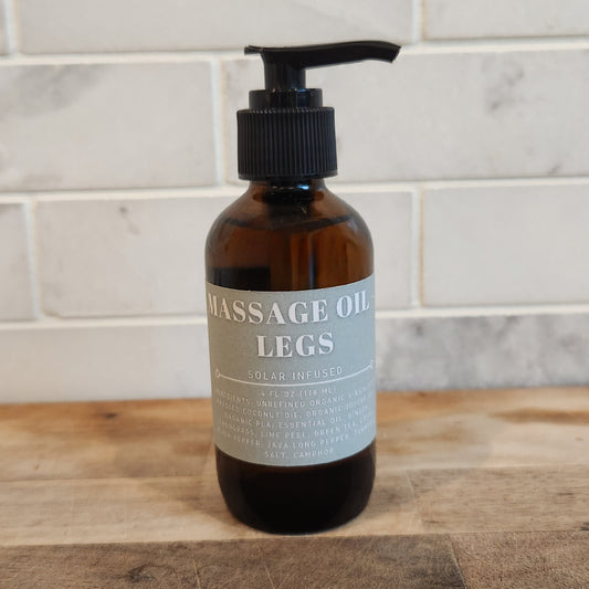 Massage oil for tired legs