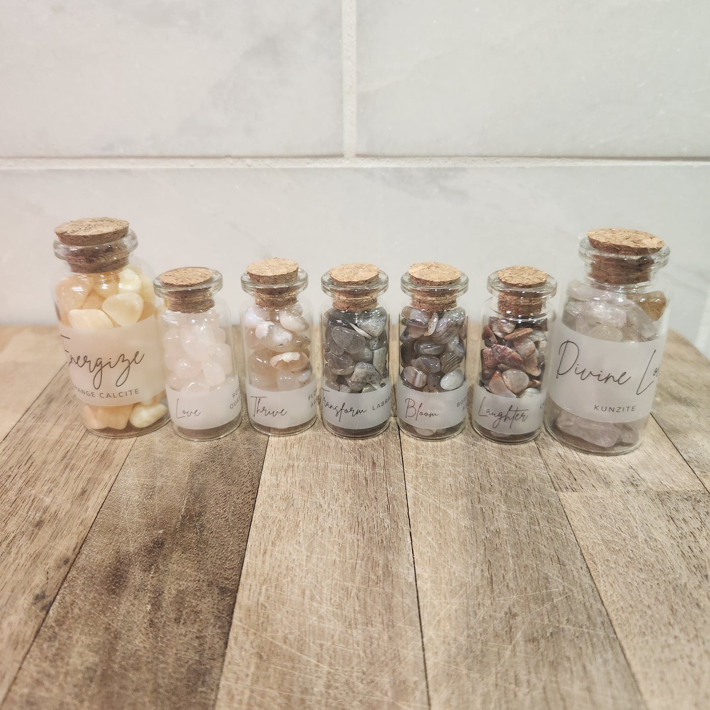 Assorted Crystals in Glass vial