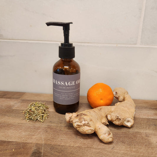 Massage Oil - Damiana, Ginger, Orange Peel